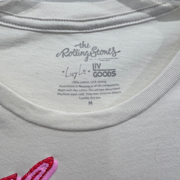 ROLLING STONES CROPPED TEE BY LIV GOODS - Picture 3 of 5